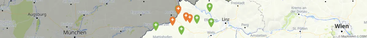 Kartenansicht für Apotheken-Notdienste in der Nähe von Münzkirchen (Schärding, Oberösterreich)
